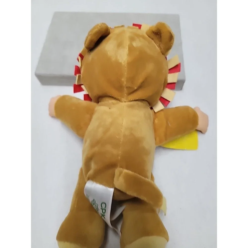 Cabbage Patch Kids Stuffed Animal Cuties Lion Doll Yellow Polka Dot Blue Eyes